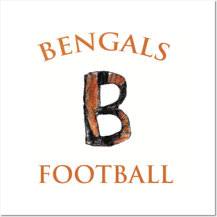 Cincinnati Bengals Football Logo Drawing Posters and Art